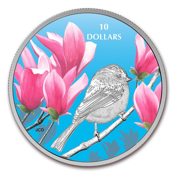 2017 Canada 1/2 oz Ag $10 Birds Among Nature's Colors: Chickadee 2017 Canada 1/2 oz Ag $10 Birds Among Nature's Colors: Chickadee